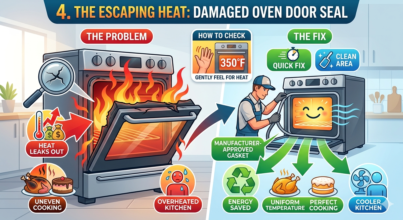 The Escaping Heat: Damaged Oven Door Seal